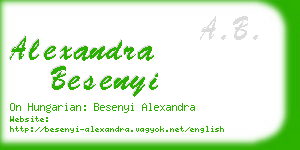 alexandra besenyi business card